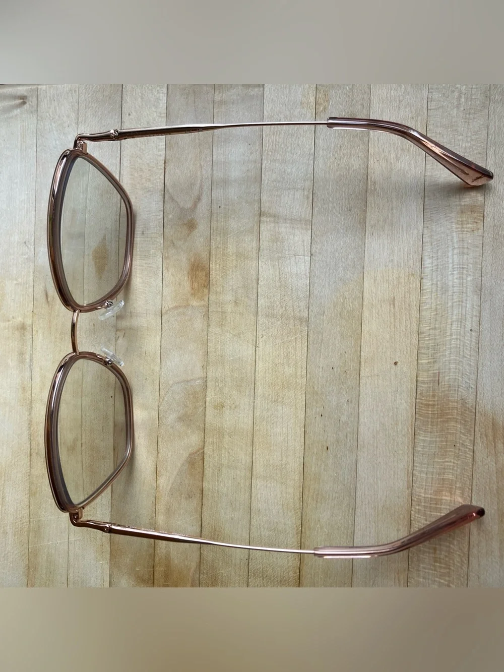 Longchamp Rose Gold Cat-Eye Metal Frame Glasses
